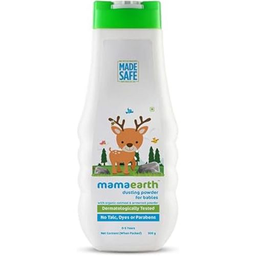 Mamaearth Dusting Powder for Babies | with Organic Oatmeal & Arrowroot | Talc-Free Baby Powder | for Diaper Rash, Sweat or Dry & Irritated Skin | 10.58 Oz/300g