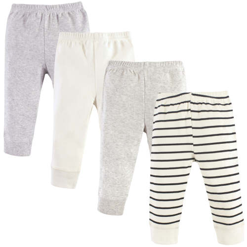 Luvable Friends Baby and Toddler Cotton Pants 4-Pack, Cream Stripe 69 Months