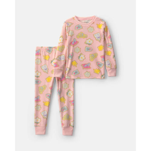 Toddler Girl 2-Piece Disney© Princess Holiday DreamPlush Snug Fit Pajama Set - Pink | Carter's