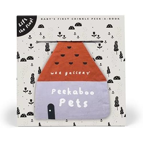 Peekaboo Pets: Baby's First Crinkle Peek-A-Book - Lift the flap! (Wee Gallery Peekaboo Cloth Books, 4)