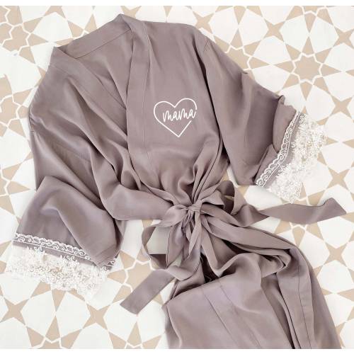 Mama Robe Pregnancy Robe Hospital Gown New Mom Maternity Robe Nursing Gown Baby Shower Gift New Baby Gift After Birth Outfit (EB3184MAMA )