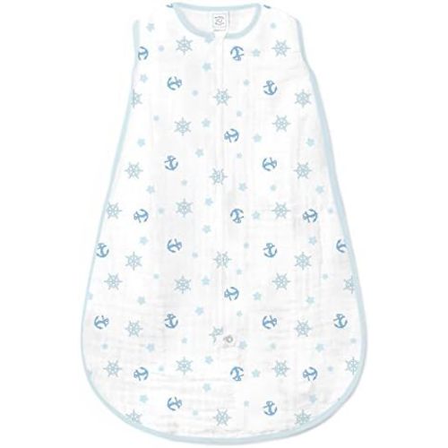 SwaddleDesigns Muslin zzZipMe Sleeping Sack, for Baby Boy and Girl, Wearable Blanket with 2-Way Zipper