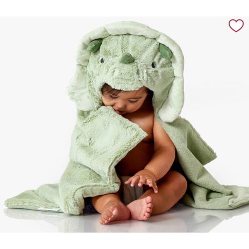 Dino Faux Fur Baby Hooded Towel | Pottery Barn Kids
