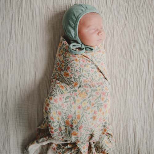 Organic Cotton Mushie Baby Muslin Swaddle Blanket