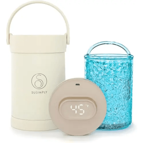 Portable Cooler, Breastmilk Chiller, Large Real-Time Temperature Display, Double Vacuum Insulation, 360° Cooling 24 Hours, Stainless Steel, Versatile Storage, up to 2L