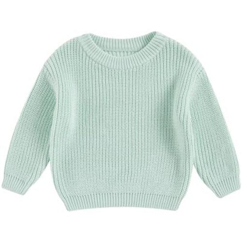 Karwuiio Toddler Baby Girl Boy Knit Sweater Round Neck Long Sleeve Pullover Sweatshirt Fall Winter Clothes