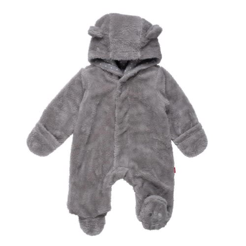 0-3 M - Magnetic Me Minky Pram Suit - Grey
