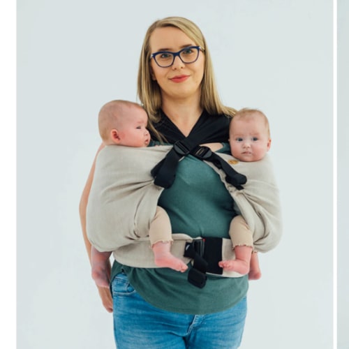LennyTwin - Peanut Butter - Twin Carrier & Hip Sling | Mama & Roo's