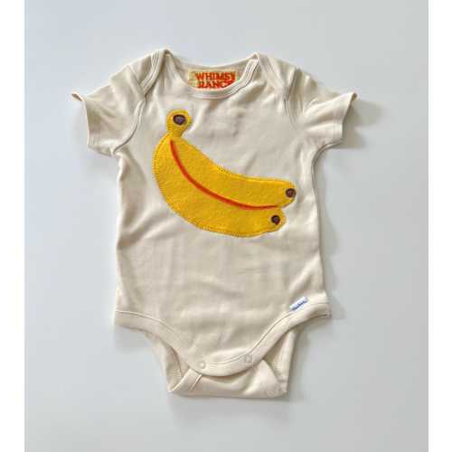 Banana Onesie-Banana/Fruit Outfit-Soft Natural Cotton- Recycled felt and Fleece -Farm Fresh-Sustainable-Gender Neutral-Fruit Baby Gift