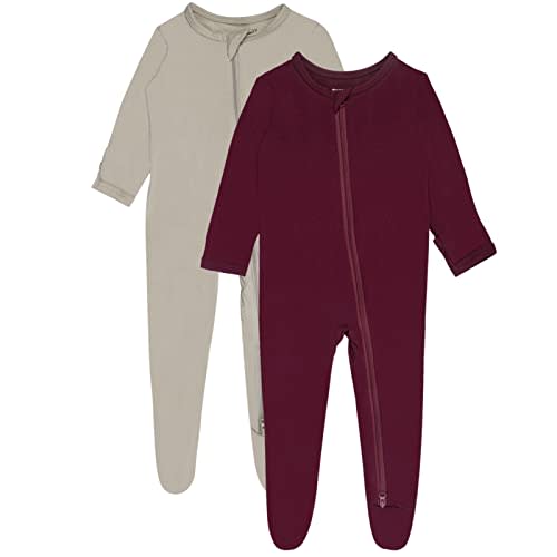 GUISBY Pajamas for Baby Boys & Girls, Infant Onesie with Mitten Long Sleeve Footed Pjs