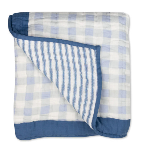 Organic Cotton Hand-Quilted Blanket, Rainbow Stripe | Honest Baby Clothing