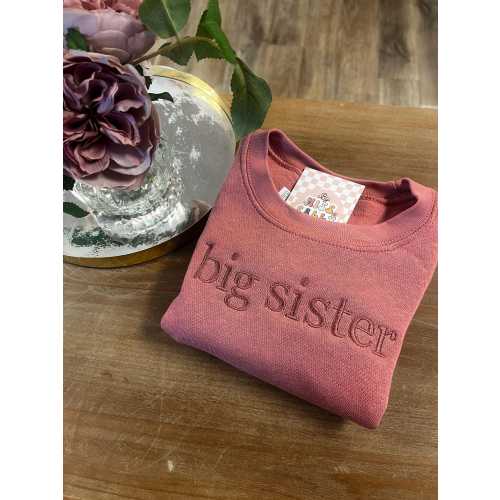 Toddler Sweatshirt, Big Sister Sweatshirt, Kids Crew Neck Sweatshirt, Kids Pullover Shirt, Name Sweatshirt, Embroidered Sweatshirt, Siblings