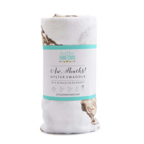 Aw, Shucks! Oyster Baby Swaddle Blanket: Soft & Breathable – Little Hometown