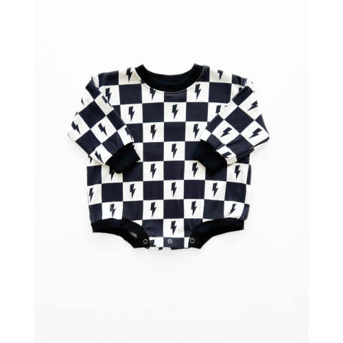 Bubble Romper | Charcoal Bolts