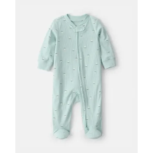 Baby Sailboat 2-Way Zip Sleep & Play Pajama - Green | Carter's