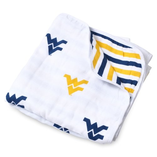 West Virginia Mountaineers Three Little Anchors Infant 47" x 47" Muslin 4-Layer Blanket