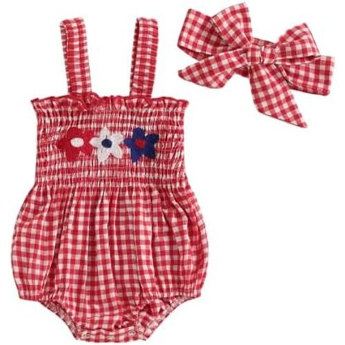 FOMOYUU Infant Newborn Baby Girl Ruffle Sleeveless Romper Summer Clothes Outfit with Cute Floral Print Jumpsuit