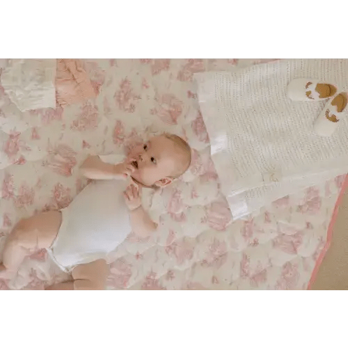 Spring Toile Pink Quilted Playmat