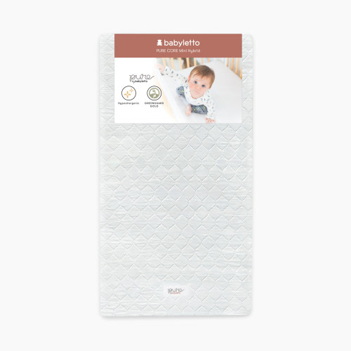 babyletto Mini Crib Size Pure Core Mattress with Hybrid Waterproof Cover