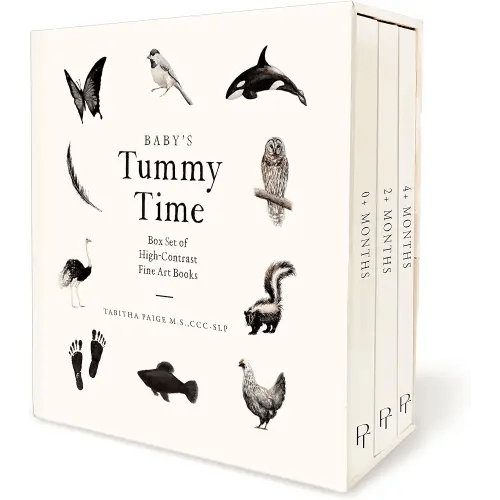 Baby's Tummy Time Book Box Set: A 3-Book Box Set of High-Contrast Art for Visual Stimulation at Tummy Time (Our Little Adventures Series)
