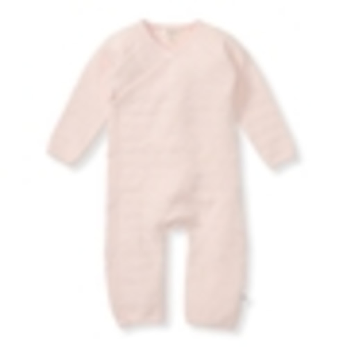 Organic Cotton Quilted Bee Wrap Front Baby Jumpsuit Ranunculus