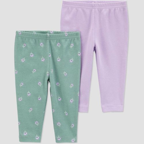 Carter's Just One You® Baby Girls' 2pk Pull-on Pants - Pink/purple Newborn