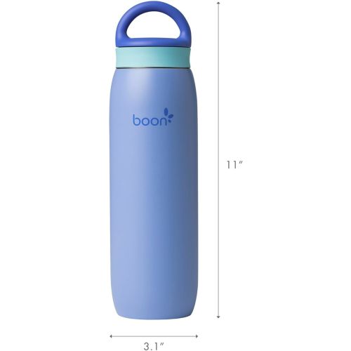 Boon Frosh Portable Breast Milk Chiller - Stainless Steel Breast Milk Cooler - Stainless Steel Portable Milk Storage Container - Blue - Keeps Breast Milk Cold for up to 17 Hours*
