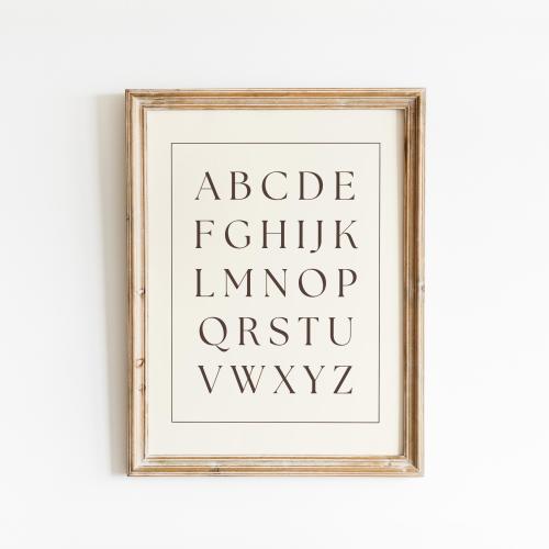Vintage Style Alphabet Print, Vintage Nursery Print, Boys Room Decor, Baby Boy Nursery, Classic ABC Print, Gender Neutral Nursery Wall Decor