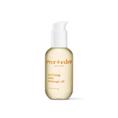 Evereden Soothing Baby Massage Oil 4 fl oz. | All Natural and Clean Baby Care | Non-toxic and Fragrance Free | Plant-based and Organic Ingredients - Unfragranced - 4 Fl Oz (Pack of 1)