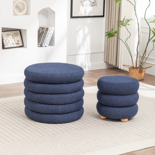 Wade Logan® Ashyiah 23.5'' Wide Storage Ottoman With Small Stool | Wayfair