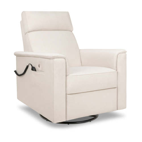 Willa Deluxe Power Recliner & Swivel Glider with Heat and Massage - Performance Cream Eco-Weave