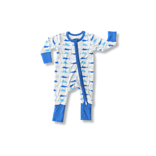 Grand Slam Jams Blue Zipper Pajama