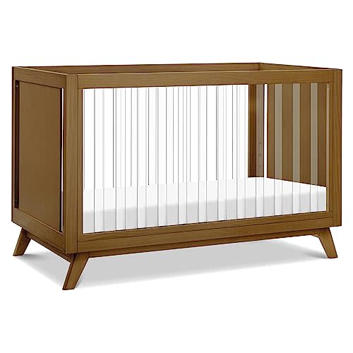 DaVinci Otto 3-in-1 Convertible Crib in Walnut with Acrylic Slats, Greenguard Gold Certified