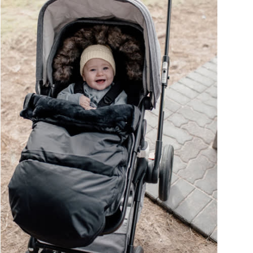 Nordic Footmuff Pram Liner - Classic Black | Baby Luno