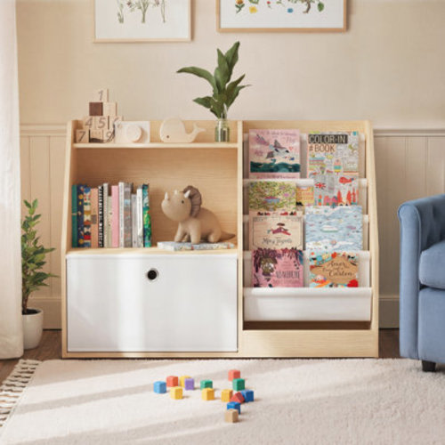 Latitude Run® Bookshelves with Sling Bookcase , Flip-Top Drawers & Reviews | Wayfair
