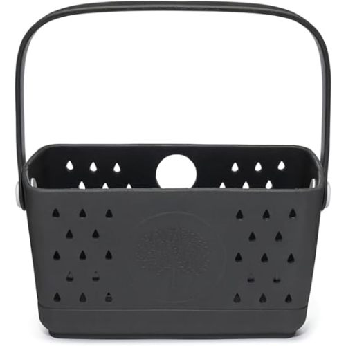 Parker Baby Bath Caddy | BPA Free & Food Grade Shower Caddy Organizer for Toys & Supplies | Quick-Dry, Sturdy & Perfect Size Shower Basket w/ Handle in Neutral Colors