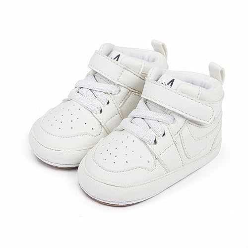 Clowora Unsex Baby Shoes Boys Girls Infant Sneakers Non-Slip Soft Rubber Sole Toddler Crib First Walker Lightweight Shoes