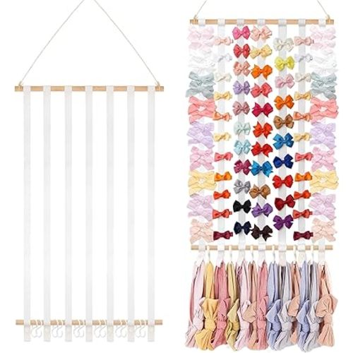 kangaroo Headband Holder Hair Bows Organizer for Baby Girls Large Capacity Bow Holder Hair Accessories Wall Hanging Organizer for Toddler Baby Girl Nursery Room Decor (colorful)