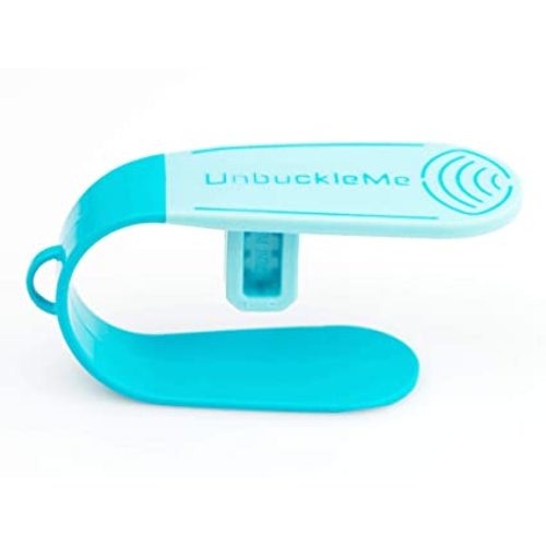 UnbuckleMe Car Seat Buckle Release Tool - As Seen on Shark Tank - Makes it Easy to Unbuckle a Child's Car Seat - Easy Tool for Parents, Grandparents & Older Children (1 Pack, Aqua) - Aqua Blue