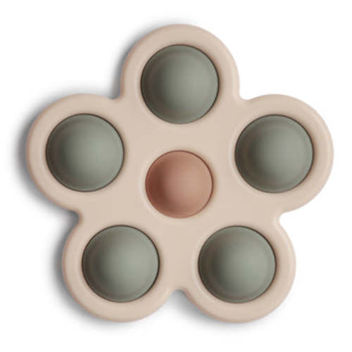 Mushie Silicone Flower Press Baby Toy