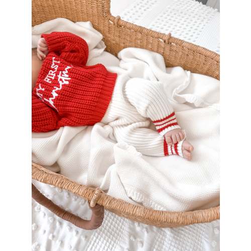 PANTS | RED AND MILK STRIPE