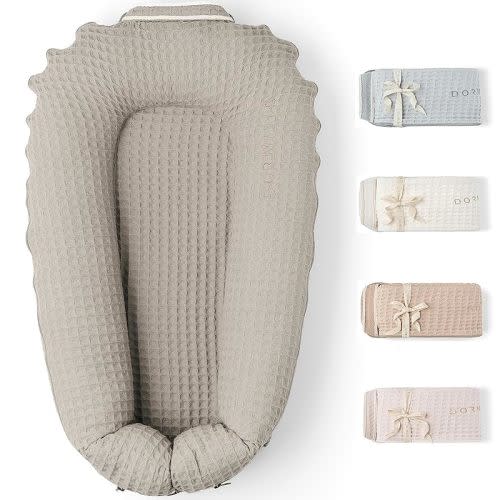 Organic Cover Deluxe+ for Docks • 100% Cotton Premium Quality Oeko-TEX Standard • Pure Breathable Replacement Soft Cover with Embroidery • Deluxe Plus • Cover Only • (Brown waffle)