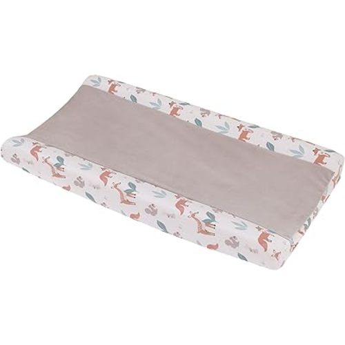 NoJo Little Love Woodland Meadow Taupe, Sage, Tan and White Forest Friends Super Soft Contoured Changing Pad Cover