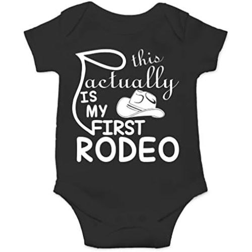 AW Fashions This Is Actually My First Rodeo Baby Bodysuit Adorable Newborn Girl Boy Clothes Newborn Romper
