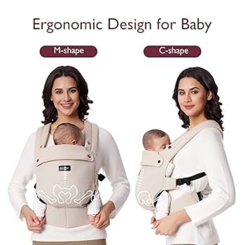 Amazon.com : Momcozy Baby Carrier - Ergonomic, Cozy and Lightweight Carrier for 7-44lbs, Effortless to Put On, Ideal for Hands-Free Parenting, Enhanced Lumbar Support, Purehug for Infant to Toddler, Khaki : Baby