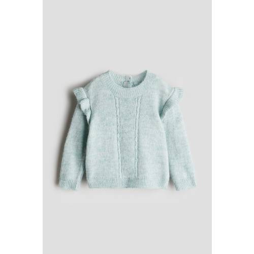FLOUNCE-TRIMMED SWEATER