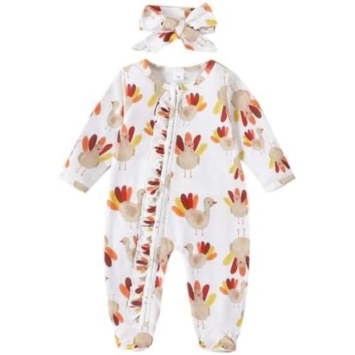 Halloween Newborn Baby Girl Clothes Infant Long Sleeve Romper Jumpsuit Bodysuit Christmas Outfits