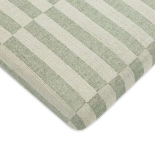 Babyletto Muslin All-Stages Midi Crib Sheet, GOTS Certified Organic Cotton - Moss Stripe