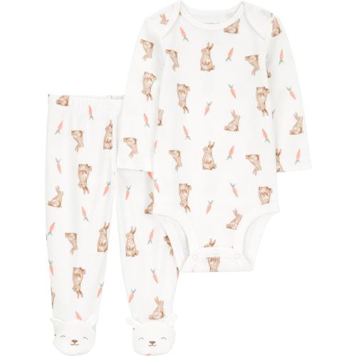 Carter's Child of Mine Baby Unisex Easter Footed Outfit Set, 2-Piece, Sizes Preemie-6/9 Months