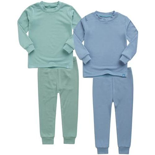 VAENAIT 6M-12Y Toddler Kids Girls Boys Soft Comfy Modal Tencel Solid Raglan Sleepwear Pajamas Pjs 2pcs/4pcs Set